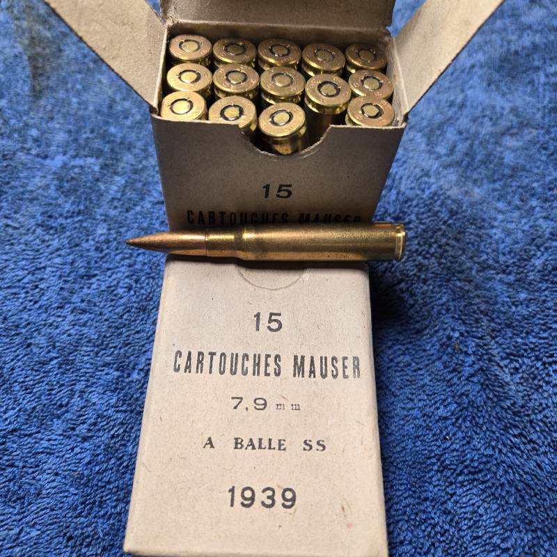 K98 Mauser Ammo 198 Grain FMJ 1939 Surplus Ammunition 8mm 7.92x57