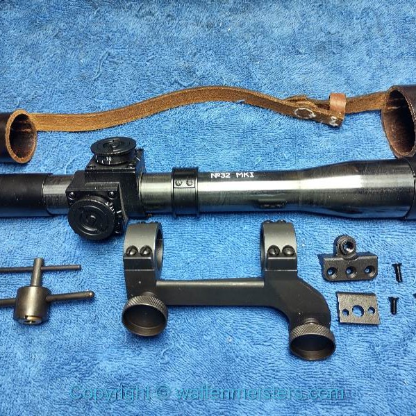 Enfield Mk I SCOPE+ MOUNT + BASE + TOOL + COVER No. 32 MK I Sniper No4 MK1T L42