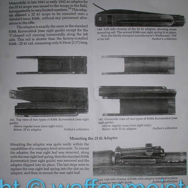 Zf41 Adapter for K98 Sniper Rail Mount WWII German zf-41 